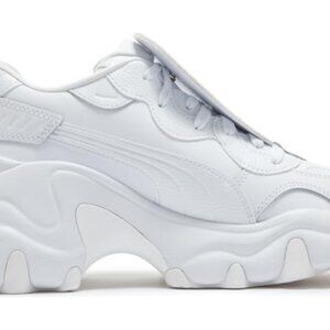 NEW Puma Pulsar Wedge sneakers white love patch sz 7.5